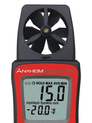 Mini anemómetro de mano