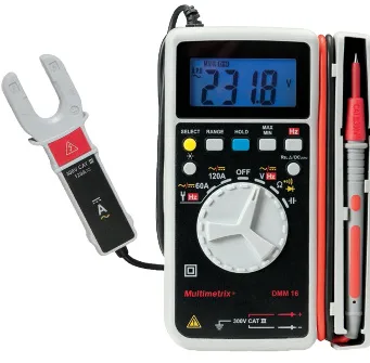 Multímetro digital de bolsillo con pinza de 120 A