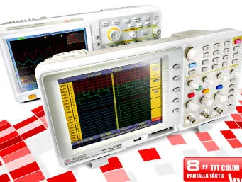 Osciloscopios con pantalla táctil de 8”