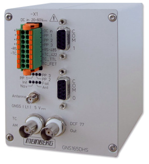 Receptor GNSS con generador de pulso y código de tiempo
