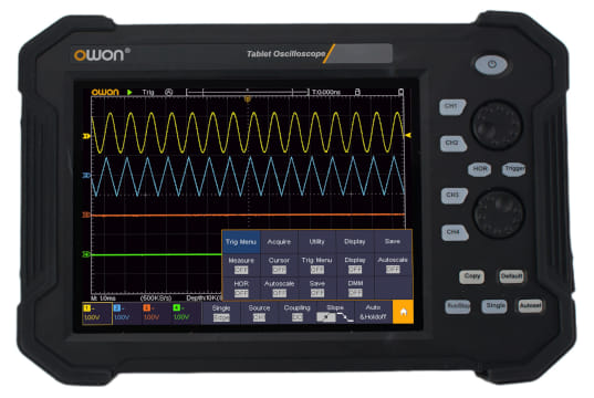 Osciloscopios en formato tablet serie TAO3000