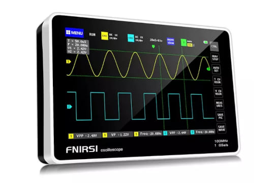1013D Osciloscopio tipo tableta de dos canales con pantalla táctil de 7”